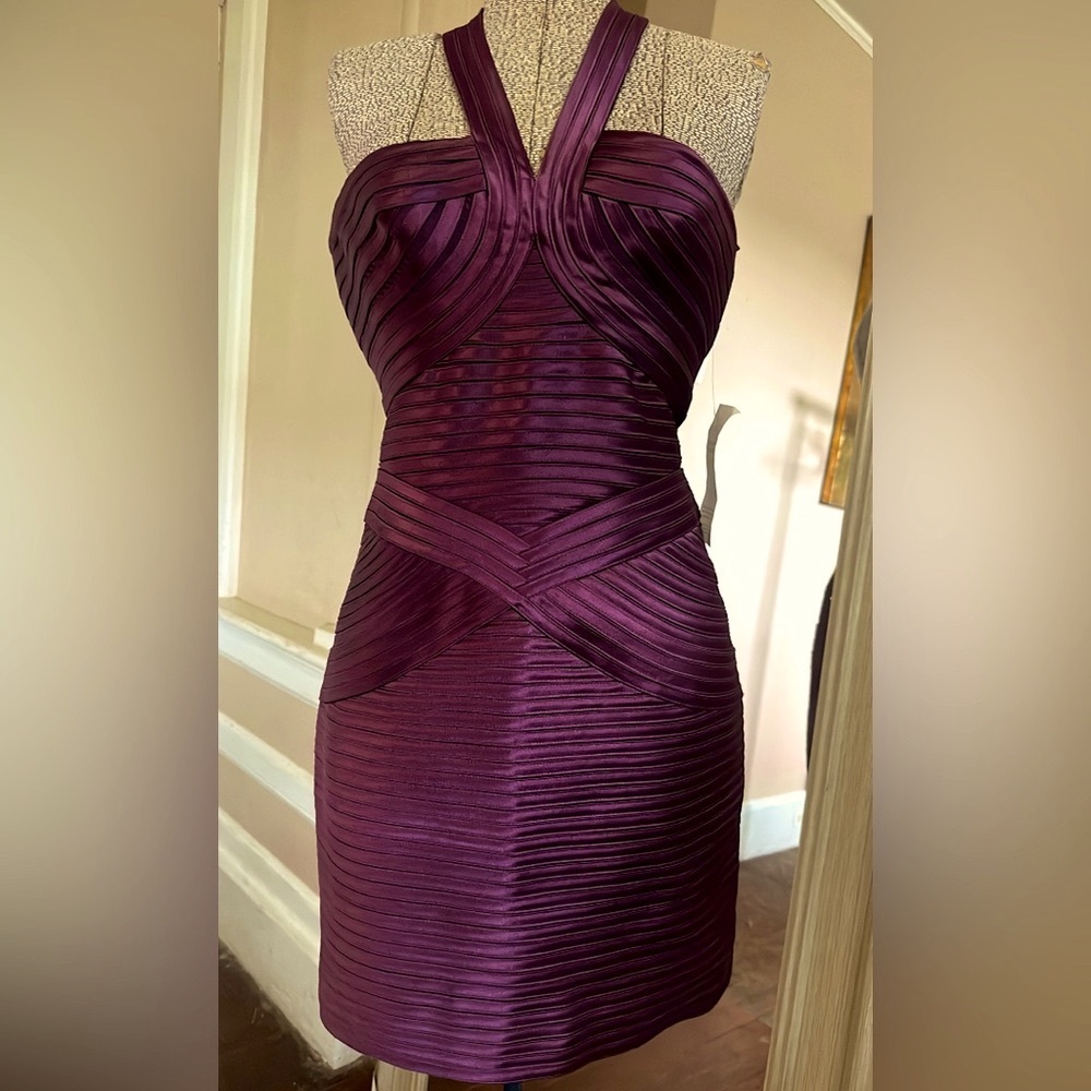 BCBGMAXAZRIA SATIN DRESS NEW WITH TAGS